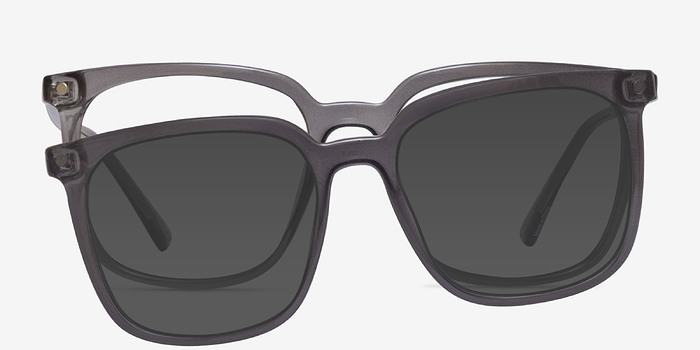 Coppi Clip-On Gris Plastique Montures de lunettes de vue d'EyeBuyDirect