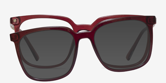 Coppi Clip-On Rouge Plastique Montures de lunettes de vue d'EyeBuyDirect