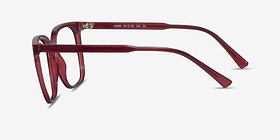 Coppi Clip-On Rouge Plastique Montures de lunettes de vue d'EyeBuyDirect, Vue de Côté