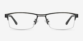 Fife Noir Métal Montures de lunettes de vue d'EyeBuyDirect, Vue de Face