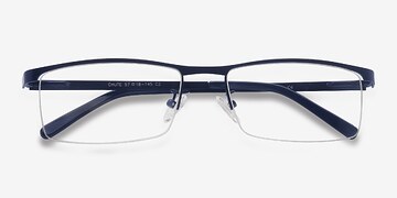 Bleu marine  Chute -  Métal Lunettes de vue