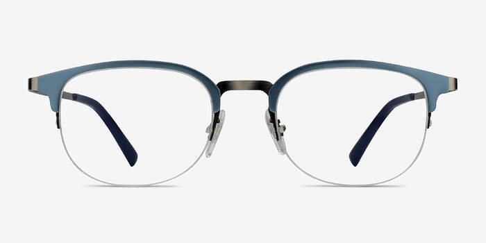 Axiom Bleu pâle Métal Montures de lunettes de vue d'EyeBuyDirect