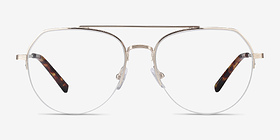 Breathe Doré Métal Montures de lunettes de vue d'EyeBuyDirect, Vue de Face