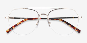 Breathe Doré Métal Montures de lunettes de vue d'EyeBuyDirect, Vue Rapprochée