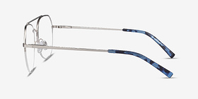 Breathe Argenté Métal Montures de lunettes de vue d'EyeBuyDirect, Vue de Côté