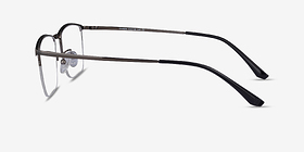 Shawn Gunmetal Métal Montures de lunettes de vue d'EyeBuyDirect, Vue de Côté
