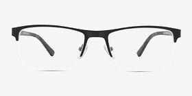 Robertson Noir Métal Montures de lunettes de vue d'EyeBuyDirect, Vue de Face