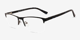 Robertson Noir Métal Montures de lunettes de vue d'EyeBuyDirect, Vue d'Angle