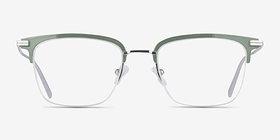 Timeless Vert Métal Montures de lunettes de vue d'EyeBuyDirect, Vue de Face
