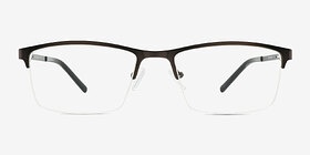 Algorithm Gunmetal Métal Montures de lunettes de vue d'EyeBuyDirect, Vue de Face