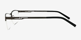 Algorithm Gunmetal Métal Montures de lunettes de vue d'EyeBuyDirect, Vue de Côté
