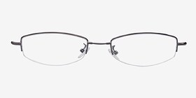 Macon Gunmetal Flexlite Montures de lunettes de vue d'EyeBuyDirect, Vue de Face