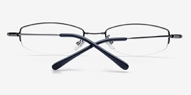 Macon Gunmetal Flexlite Montures de lunettes de vue d'EyeBuyDirect, Vue Rapprochée