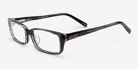 Brighton Black/Clear Plastique Soleil de Lunette de vue d'EyeBuyDirect, Vue d'Angle