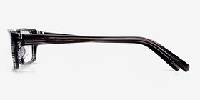 Brighton Black/Clear Plastique Soleil de Lunette de vue d'EyeBuyDirect, Vue de Côté