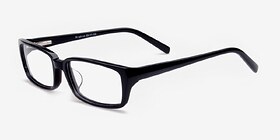 Brighton Noir Plastique Soleil de Lunette de vue d'EyeBuyDirect, Vue d'Angle