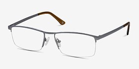Lake Gris Titanium Montures de lunettes de vue d'EyeBuyDirect, Vue d'Angle