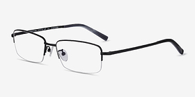 Remington Noir Titanium Montures de lunettes de vue d'EyeBuyDirect, Vue d'Angle