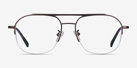 Conrad Gunmetal Titanium Montures de lunettes de vue d'EyeBuyDirect, Vue de Face