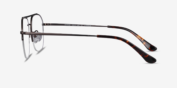 Conrad Gunmetal Titanium Montures de lunettes de vue d'EyeBuyDirect