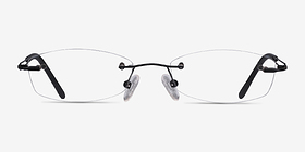 Matera Noir Métal Montures de lunettes de vue d'EyeBuyDirect, Vue de Face