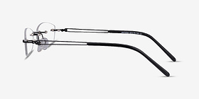 Matera Noir Métal Montures de lunettes de vue d'EyeBuyDirect, Vue de Côté