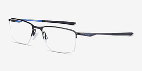 Oakley Socket 5.5 Satin Black & Blue Métal Montures de lunettes de vue d'EyeBuyDirect, Vue d'Angle