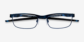 Oakley Steel Plate Powder Midnight Métal Montures de lunettes de vue d'EyeBuyDirect, Vue Rapprochée