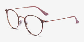 Ray-Ban RB6378 Light Brown Métal Montures de lunettes de vue d'EyeBuyDirect, Vue d'Angle