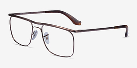 Ray-Ban RB6519 Brun Métal Montures de lunettes de vue d'EyeBuyDirect, Vue d'Angle