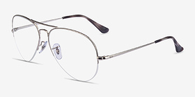 Ray-Ban RB6589 Argenté Métal Montures de lunettes de vue d'EyeBuyDirect, Vue d'Angle
