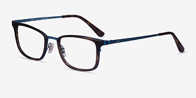 Ray-Ban RB6373M Tortoise Blue Métal Montures de lunettes de vue d'EyeBuyDirect, Vue d'Angle