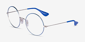 Ray-Ban RB6392 Blue Silver Métal Montures de lunettes de vue d'EyeBuyDirect, Vue d'Angle