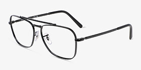 Ray-Ban RB3636V Noir Métal Montures de lunettes de vue d'EyeBuyDirect, Vue d'Angle