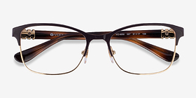 Vogue Eyewear VO4050 Brown Gold Métal Montures de lunettes de vue d'EyeBuyDirect, Vue Rapprochée