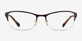 Vogue Eyewear VO4057B Brown Pale Gold Métal Montures de lunettes de vue d'EyeBuyDirect, Vue de Face