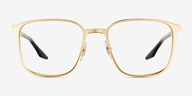 Ray-Ban RB6512 Brushed Gold Métal Montures de lunettes de vue d'EyeBuyDirect, Vue de Face