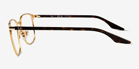 Ray-Ban RB6512 Brushed Gold Métal Montures de lunettes de vue d'EyeBuyDirect, Vue de Côté
