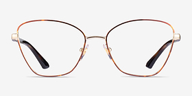 Vogue Eyewear VO4195 Tortoise Gold Métal Montures de lunettes de vue d'EyeBuyDirect, Vue de Face