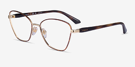 Vogue Eyewear VO4195 Tortoise Gold Métal Montures de lunettes de vue d'EyeBuyDirect, Vue d'Angle