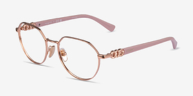 Vogue Eyewear VO4311B Or rose Métal Montures de lunettes de vue d'EyeBuyDirect, Vue d'Angle
