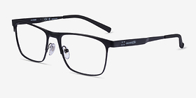 ARNETTE Hackney Matte Black Métal Montures de lunettes de vue d'EyeBuyDirect, Vue d'Angle