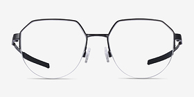 Oakley Inner Foil Satin Black Métal Montures de lunettes de vue d'EyeBuyDirect, Vue de Face