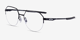 Oakley Inner Foil Satin Black Métal Montures de lunettes de vue d'EyeBuyDirect, Vue d'Angle