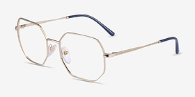 Vogue Eyewear VO4228 Doré Métal Montures de lunettes de vue d'EyeBuyDirect, Vue d'Angle