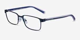 Armani Exchange AX1042 Bleu marine  Métal Montures de lunettes de vue d'EyeBuyDirect, Vue d'Angle