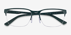 Armani Exchange AX1060 Vert Mat Métal Montures de lunettes de vue d'EyeBuyDirect, Vue Rapprochée