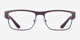 Armani Exchange AX1065 Matte Bordeaux Métal Montures de lunettes de vue d'EyeBuyDirect, Vue de Face