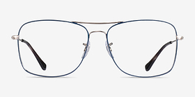Ray-Ban RB6498 Silver Blue Métal Montures de lunettes de vue d'EyeBuyDirect, Vue de Face
