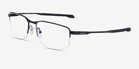 Oakley Addams 0.5 Satin Black Métal Montures de lunettes de vue d'EyeBuyDirect, Vue d'Angle